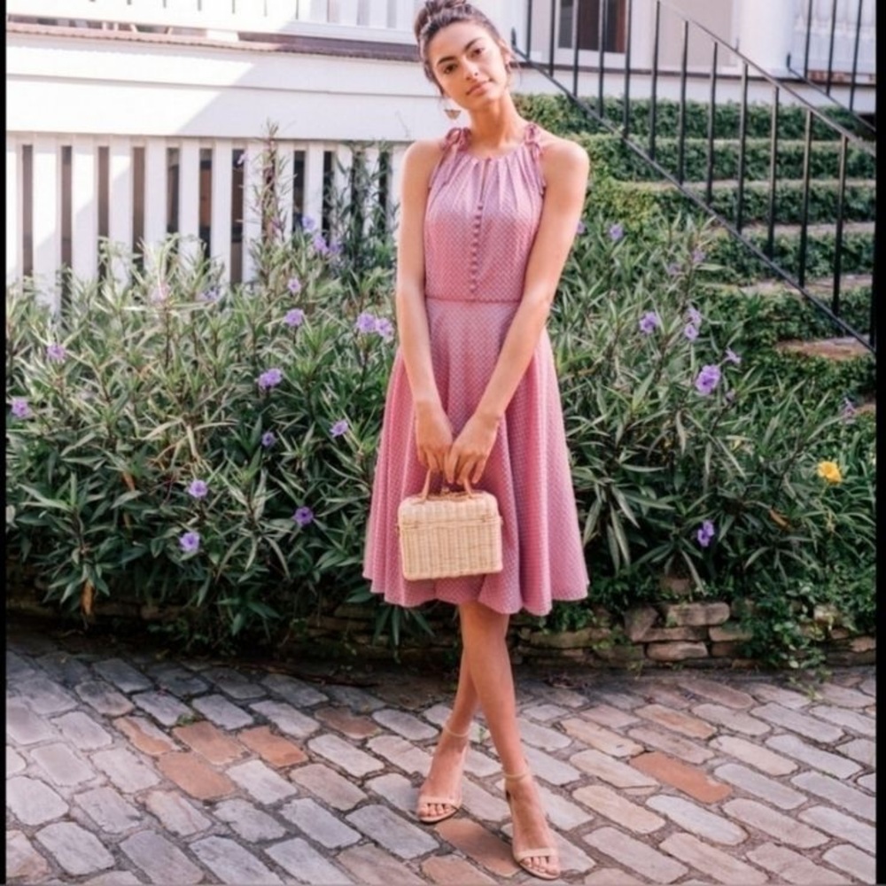 Gal Meets Glam Dusty Pink Midi Dress